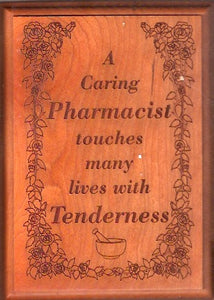 Oak Pharmacist Plaque